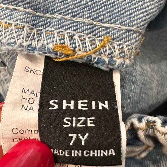 Shein Little Girls Distressed Jeans sz 7 - Picture 5 of 5